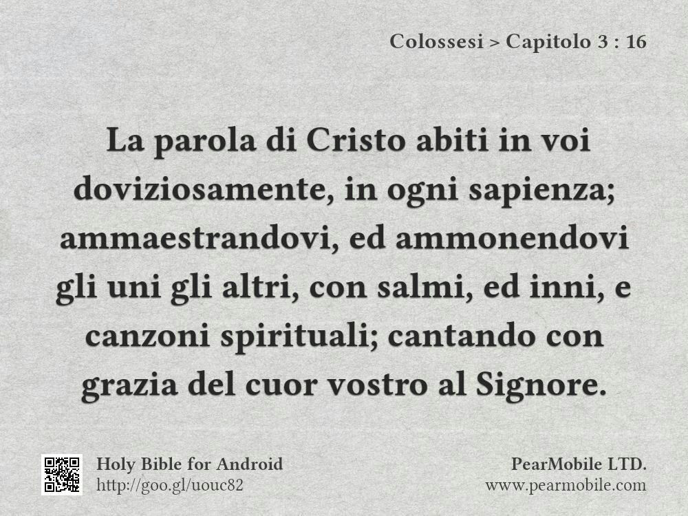 Colossesi, Capitolo 3:16